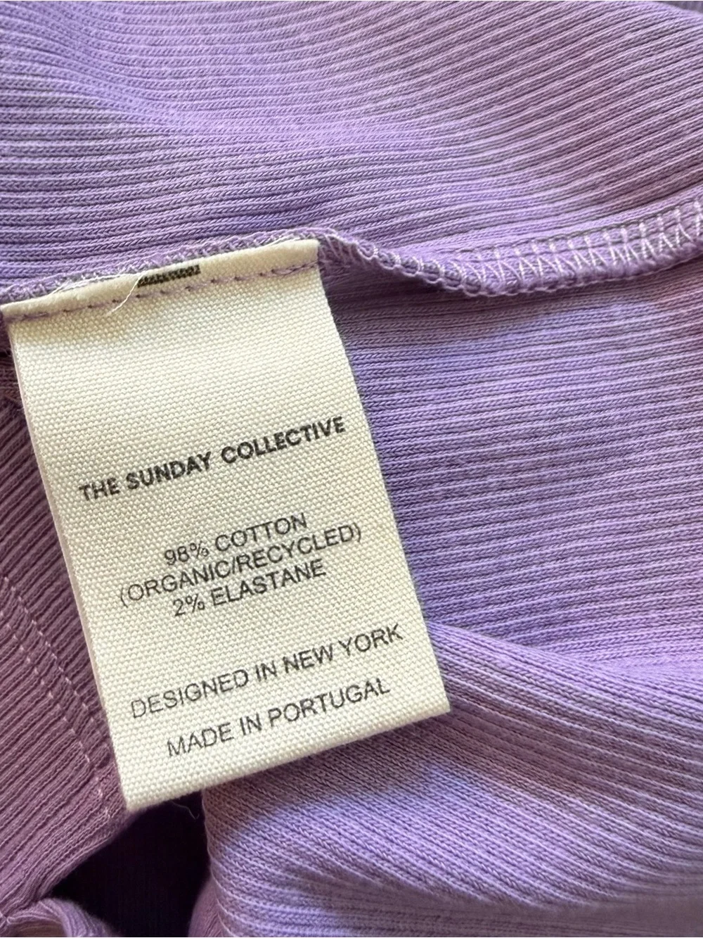 NWT The Sunday Collective Essential Turtleneck in Orchid Mist